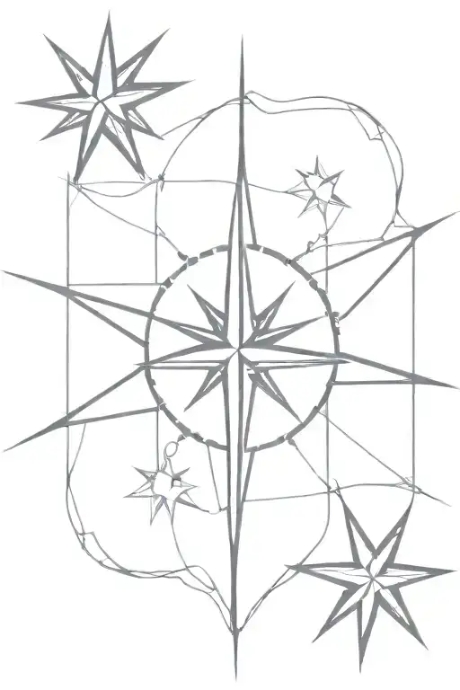 Cardinal Star With Anchor Points