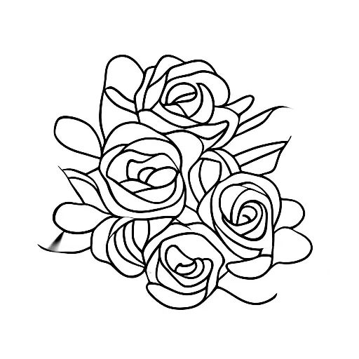 Small Simple Roses Line