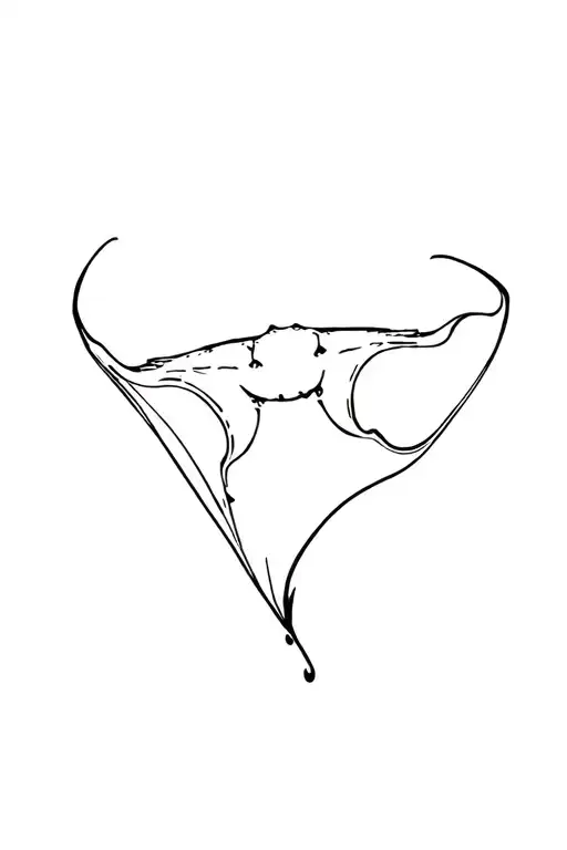 Manta Ray Swimming Gracefully