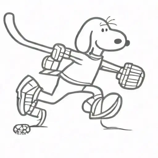 Snoopy With Hockey Goalie Gear