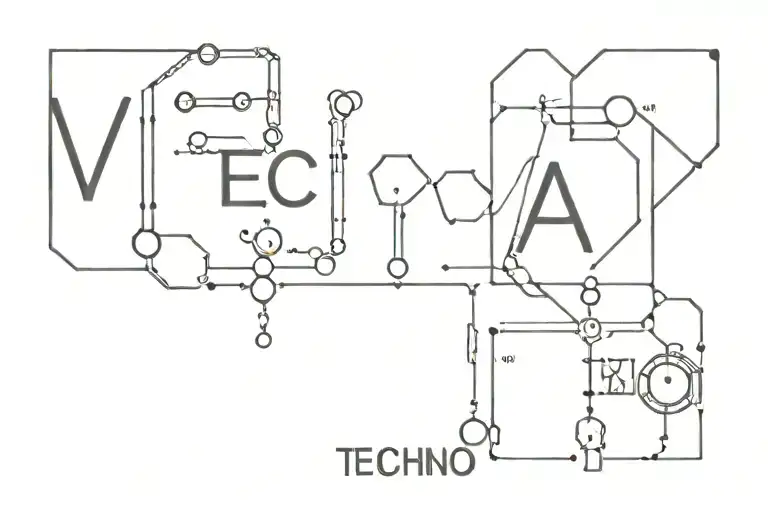 Word Techno With Letters Of Chemical Elements
