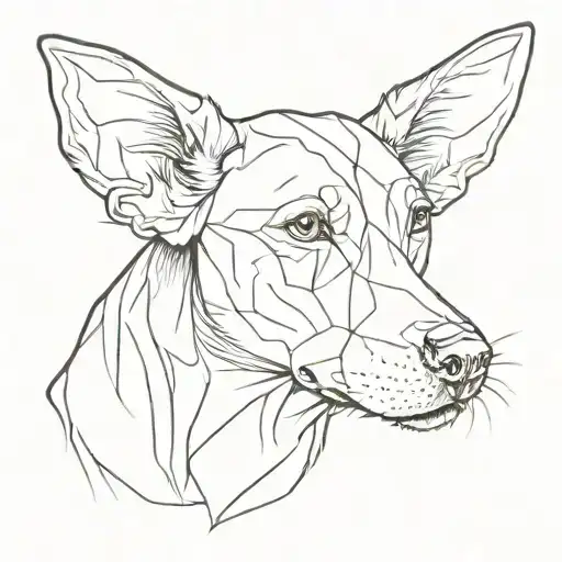 Dog With Long Ears Linear