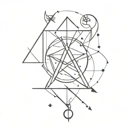 Triangles Taurus And Sagittarius Zodiac Sign Intertwined