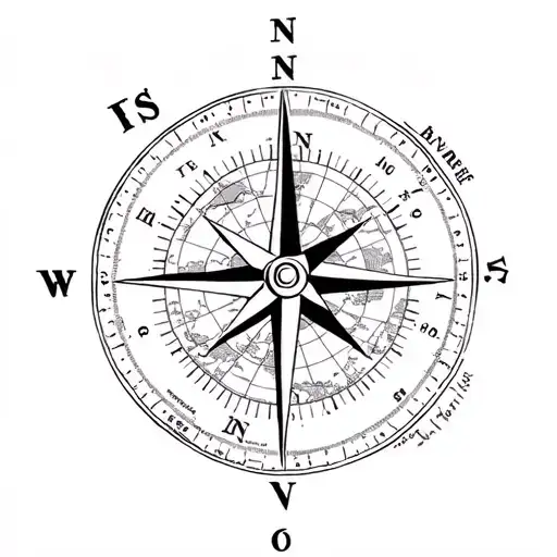 Welt Travel Compass With A Map