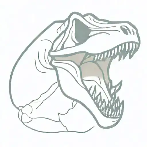 Clumsy Baby T Rex Skull