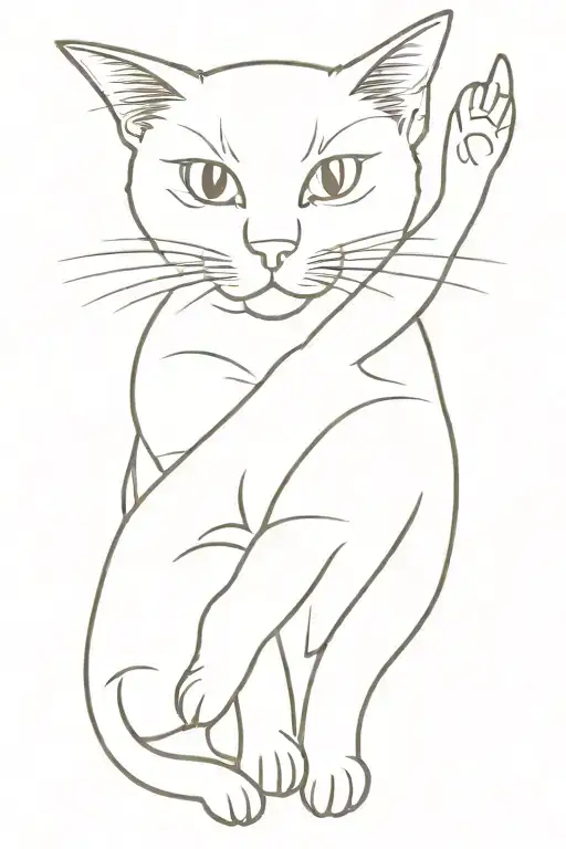 Cat Silhouette Holding