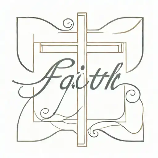 Cross With The Word Faith