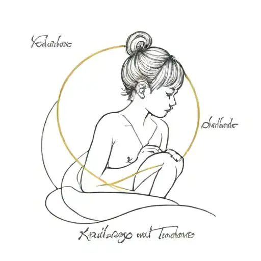 Name Of The Child Line Tattoo Minimalizm