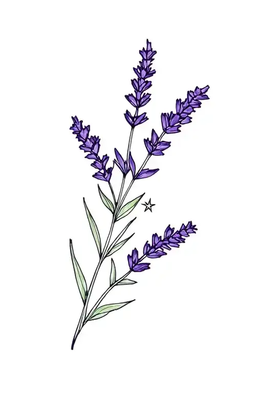 Lavender With A Small Star