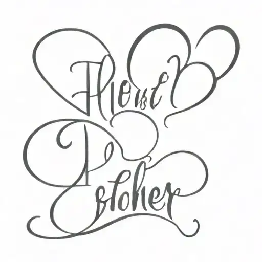Heart Shapped Teacher Lettering Style