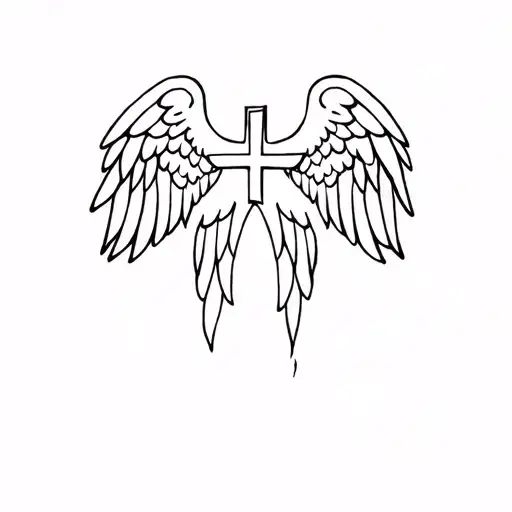 Cross With Angel Wings