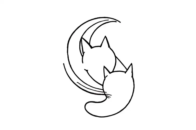 Sun Cat And Moon Cat