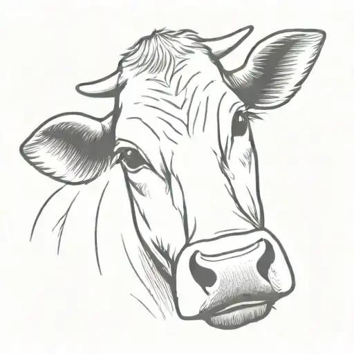Informal Cow With Nose Ring