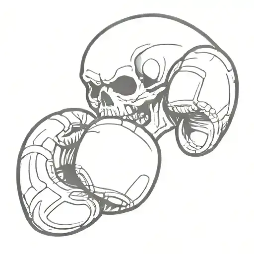 Skull Wearing Boxing Gloves