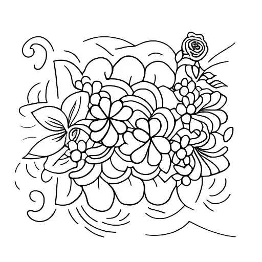 Half Wing With Flowers