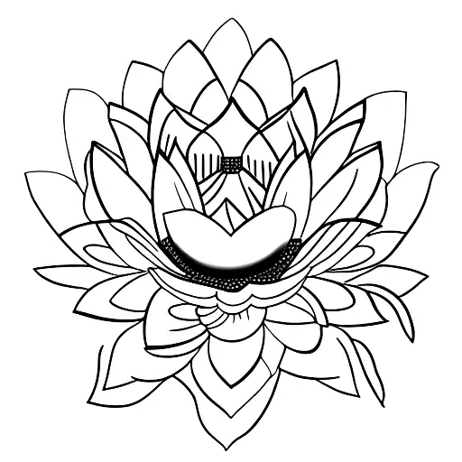 Lotus Flower With A Bee