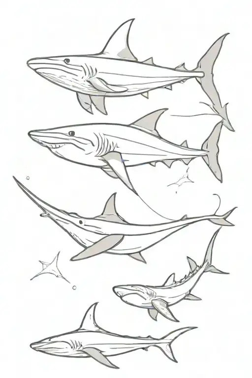 Manta Ray And Whale Shark Swimming Together