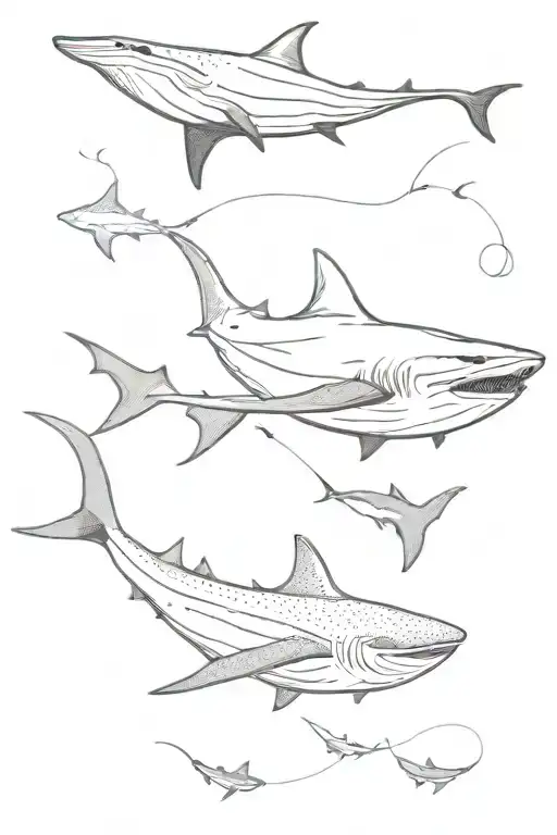 Manta Ray And Whale Shark Swimming Together