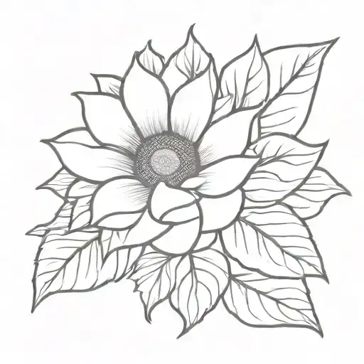 Half Rose And Half Sunflower