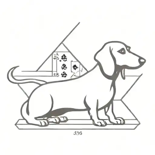 Ace Of Spades Card With Dachshund