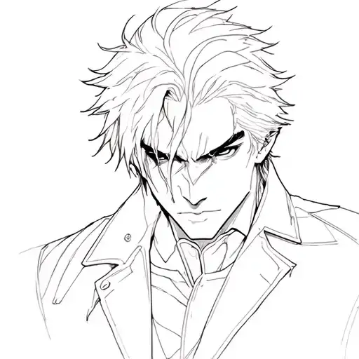 Vergil Devil May Cry 5 Minimal Line Art