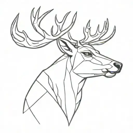 Deer Tattoo From The Neck To The Top