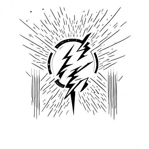 Lightning Effect Writing The Word Warrior Very Fine Line