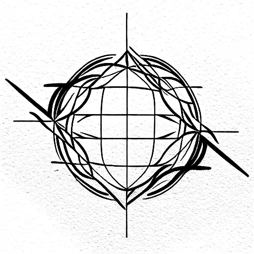 Wind Rose With Globe And Sea Turtle