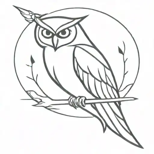 Owl With A Spear