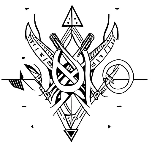 Arrow With Roman Numeral 30 And 7