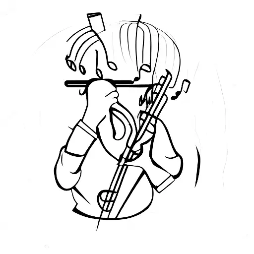 A Silhouette Of A Person Listening To Music While Volunteering In Africa