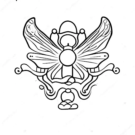 Motorcycle Sport With Little Butterfly's Wing