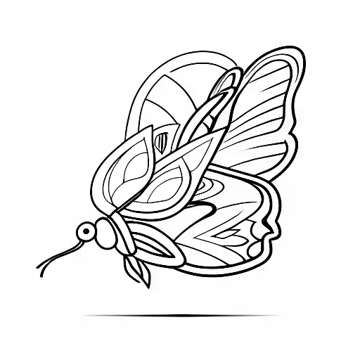 Sports Bike With Little Butterfly's Wing