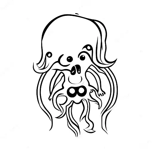 Cute Ghost With Skull