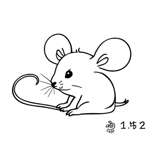 Cuddly Toy Mouse With Year Of Birth