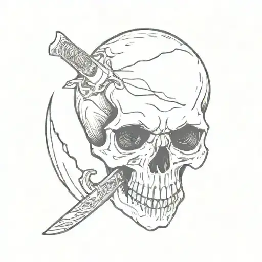 Skull And Knife
