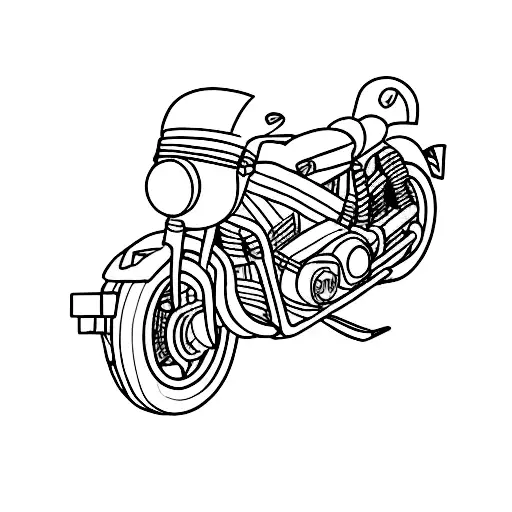 Motorbike In A Mountain