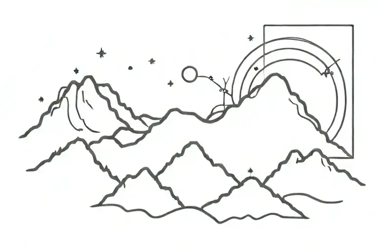 Mountain With Orions Belt