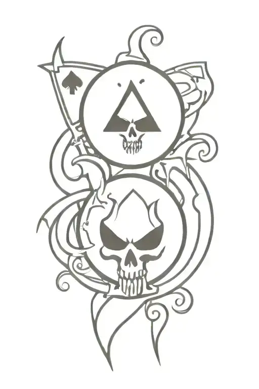 Ace Cards Ink Demon And Graffiti With The Word Corrupt