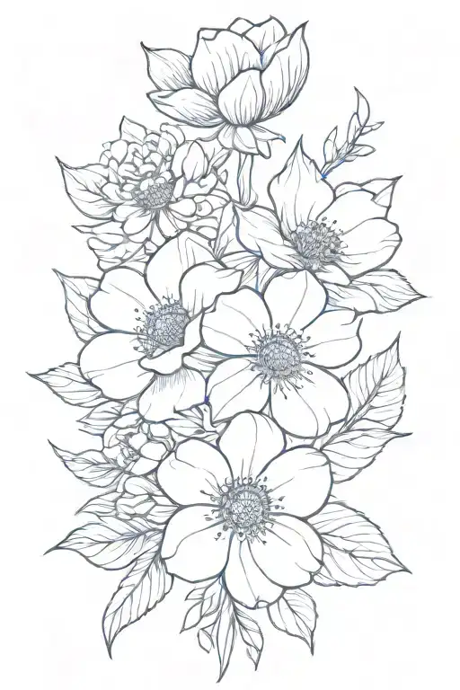 May December November March Birth Flower Bouquet