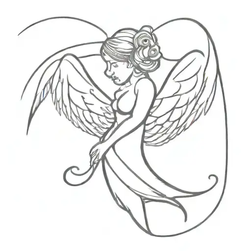 Tattoo For A Dead Dad Memorial Something With Angel With A Bow