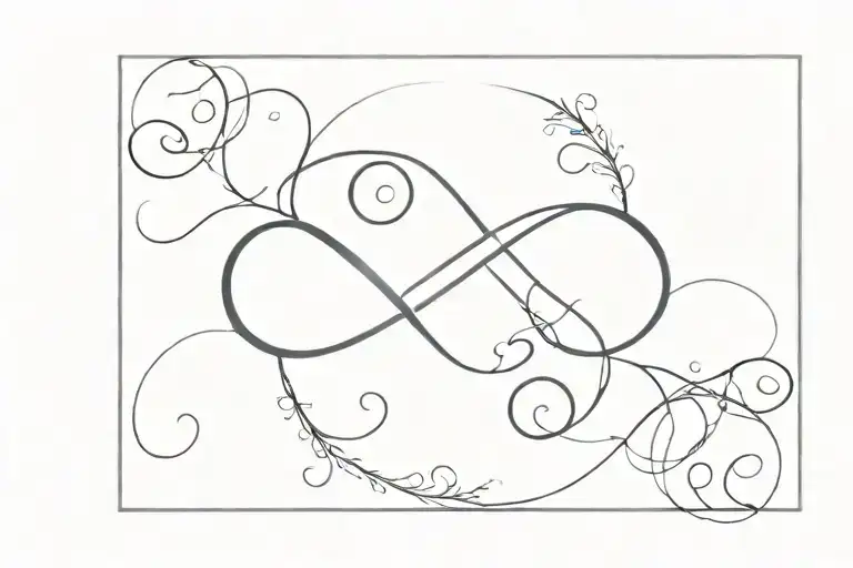 Femine Infinity Symbol With The Letters Nqtd In The Middle