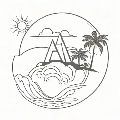 Island And Sun Rising