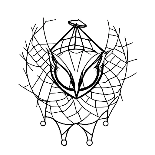 Voleyball Net With An Owl On Top Of The Net