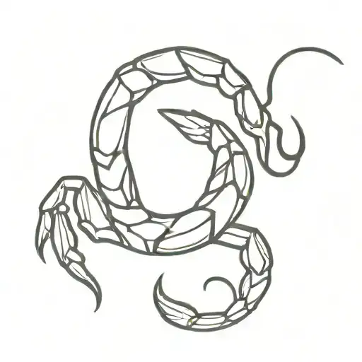 Minimalist Scorpion With Number 11