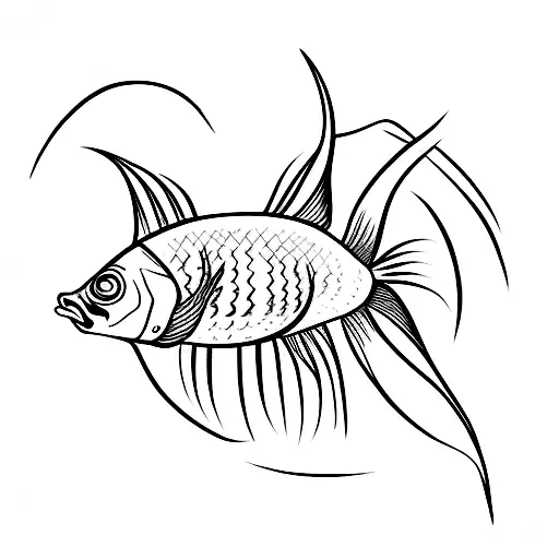 Death Fish With A Similar Alive Fish