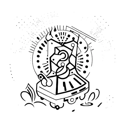 A Vibrant Jamaican Music Scene With A Dj Spinning Records And People Dancing In The Background