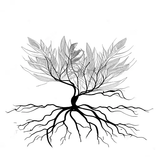 Citrus Tree With Roots