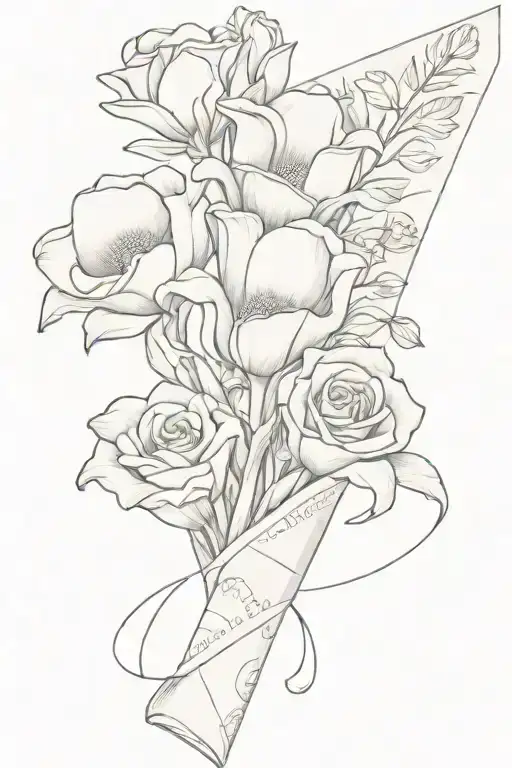 New York Times Newspaper With Bouquet Of Flowers Wrapped