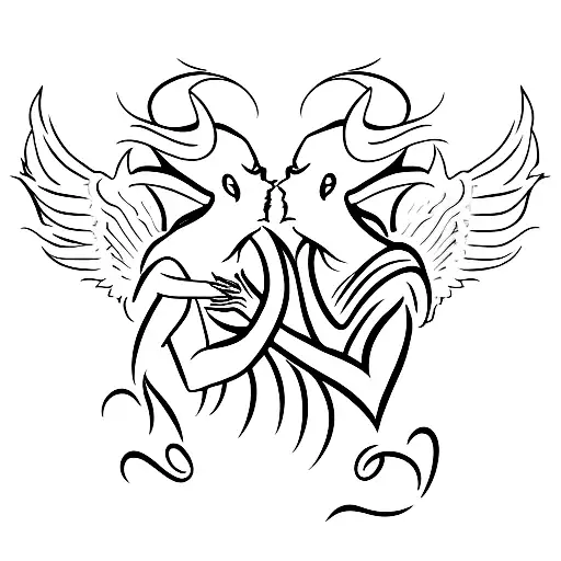 Devil And Angel Dancing